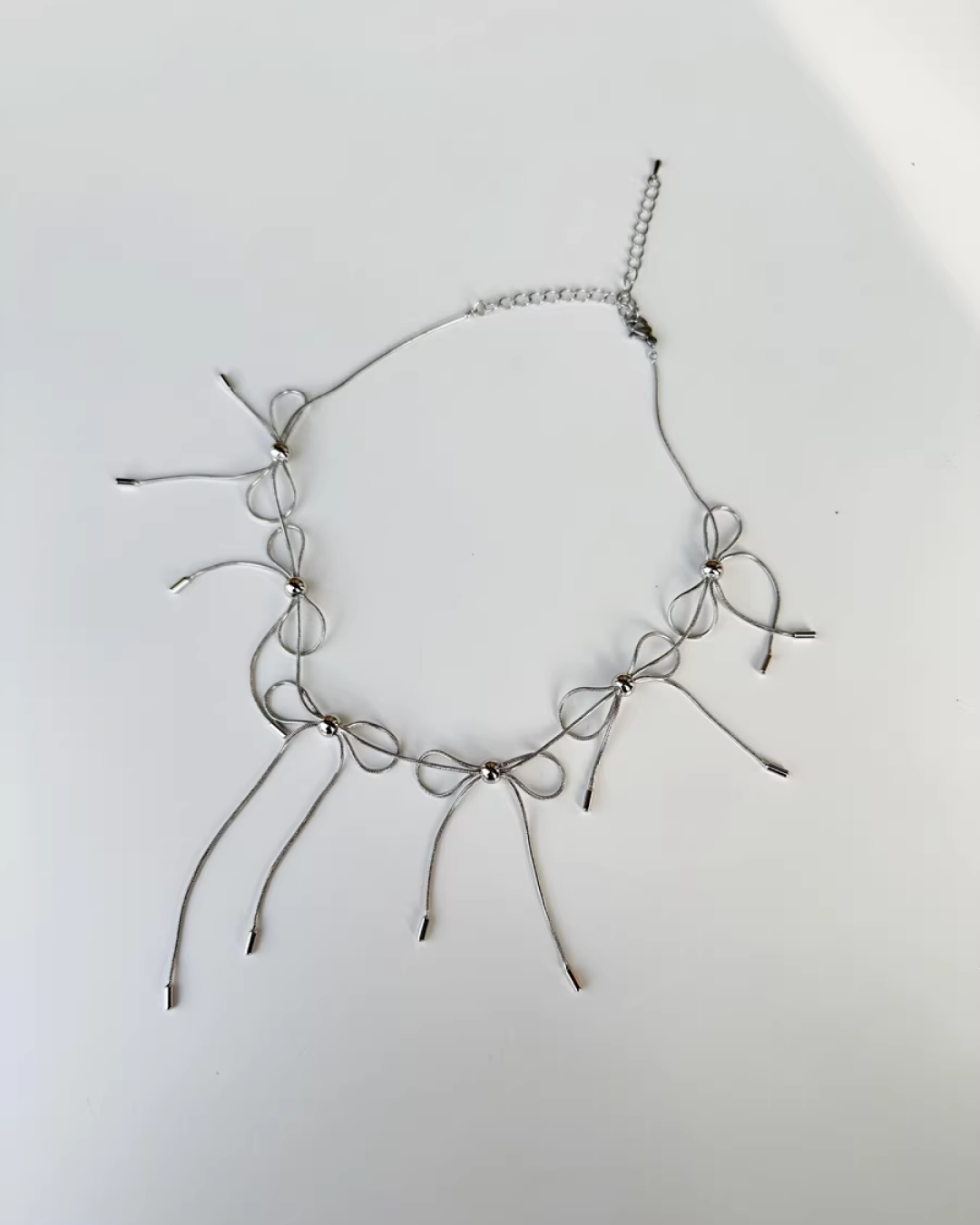 Mulch Ribbon Silver Necklace AC0002
