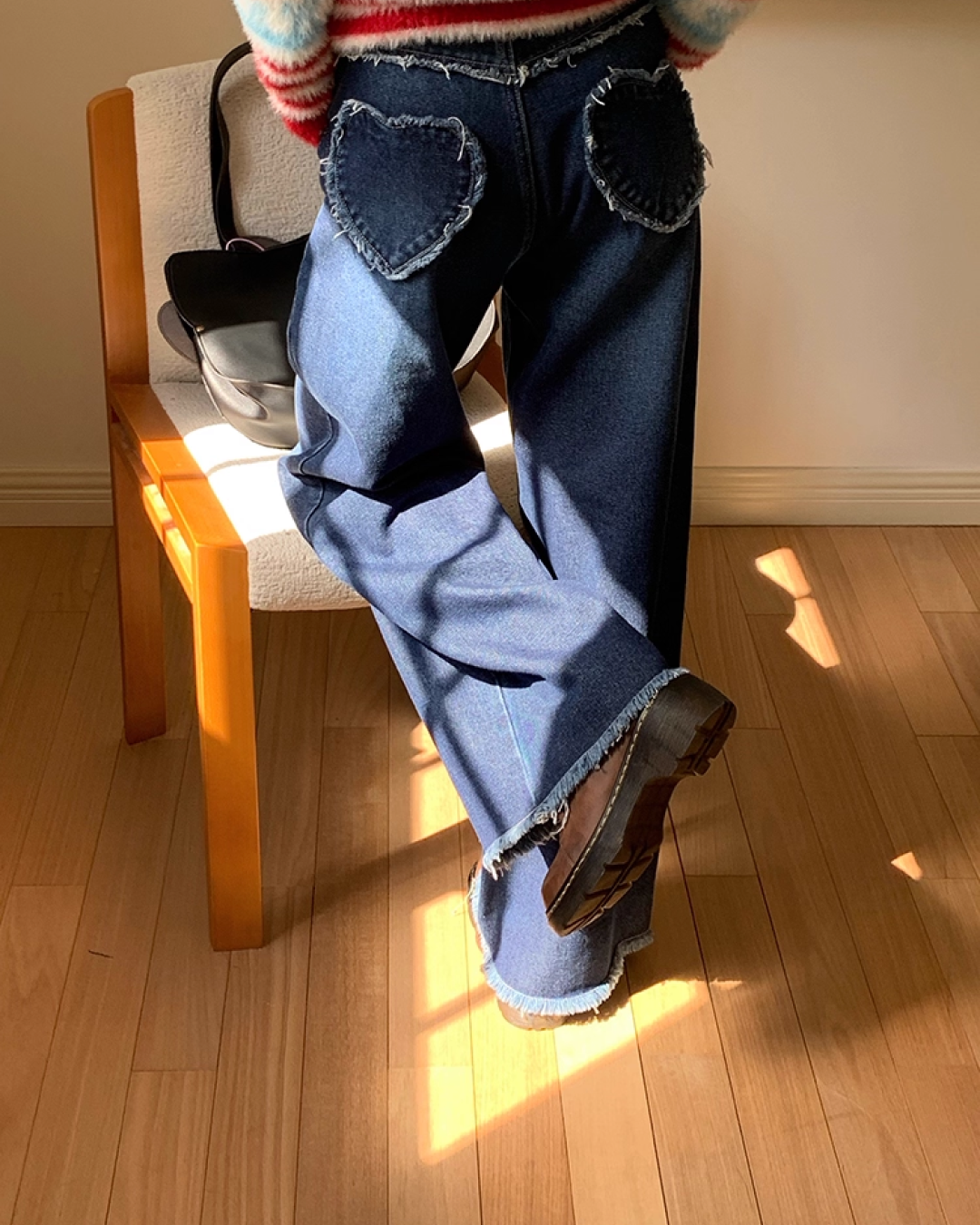 Damage Mark Denim Pants B0015