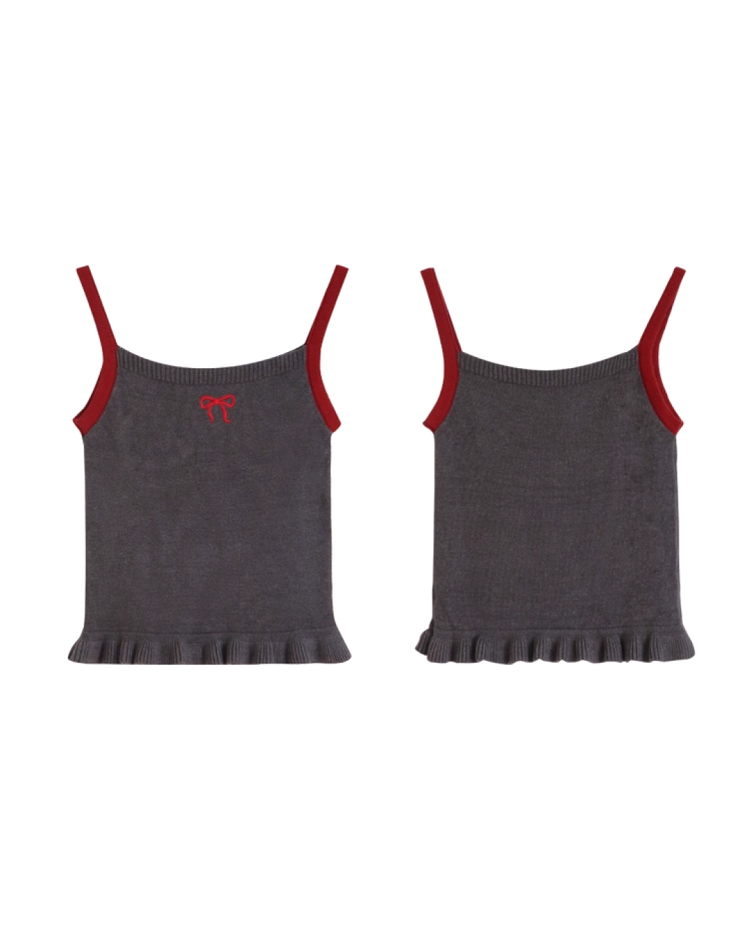 Ribbon Knit Camisole&Cardigan BU0050