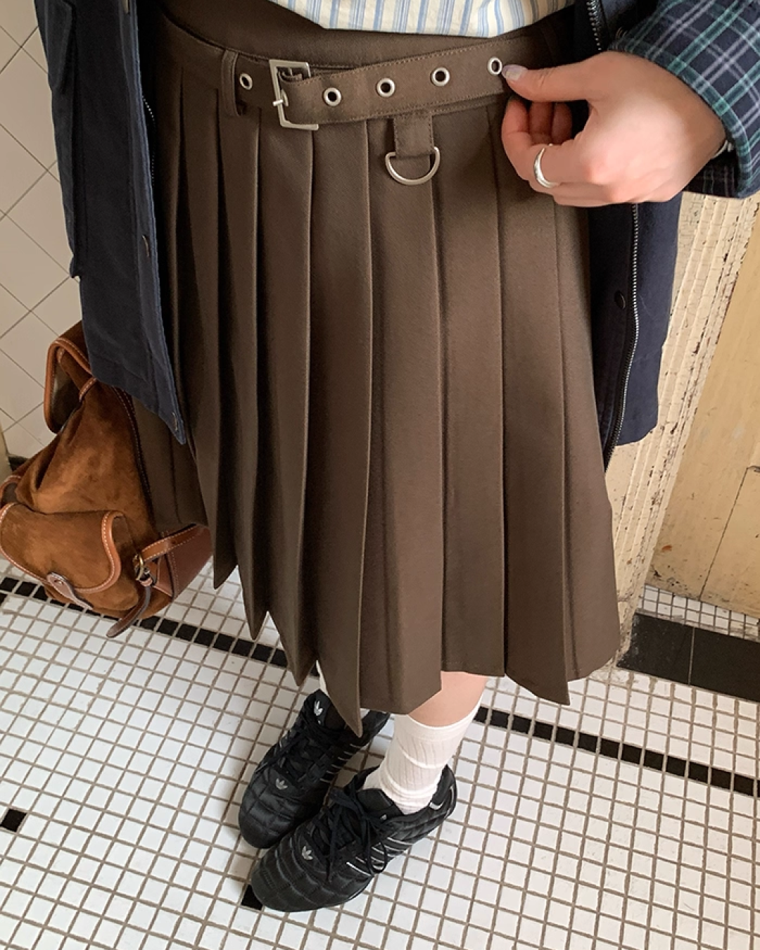 Pleats Middle Skirt BU0009