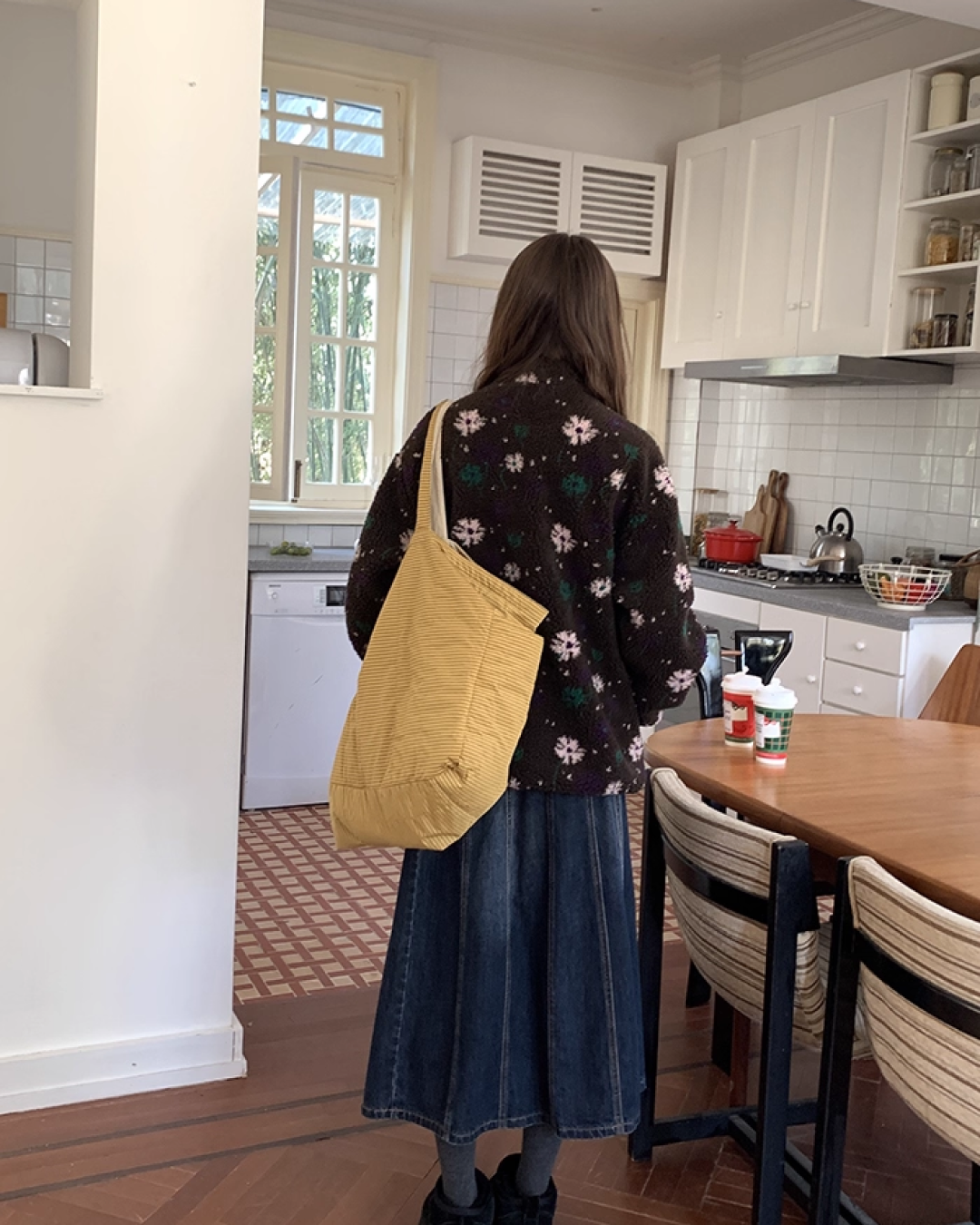 Reversible Fleece Flower Pattern Outer BU0095