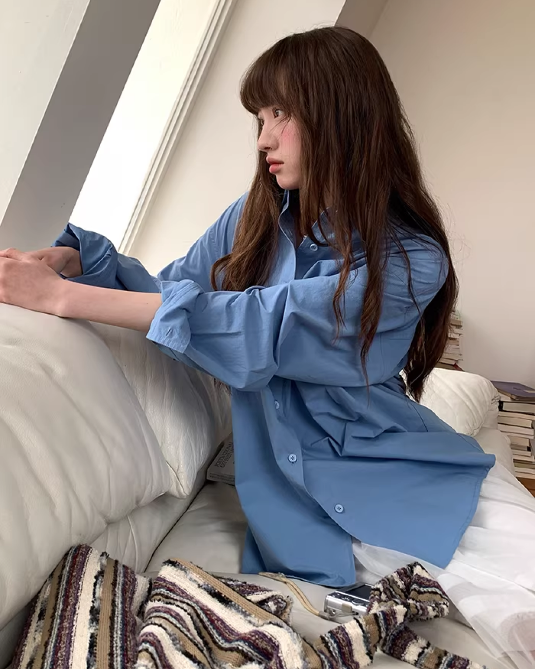 Color Chest Lettering Shirt BU0120