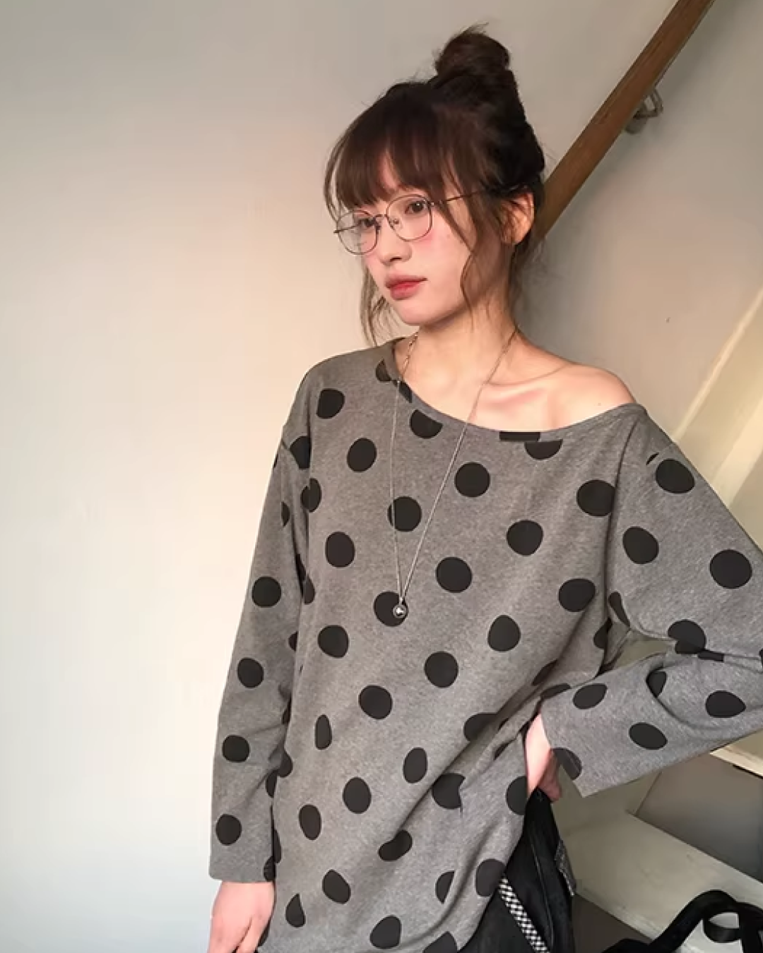 Polka Dots Off Shoulder Top BU0121