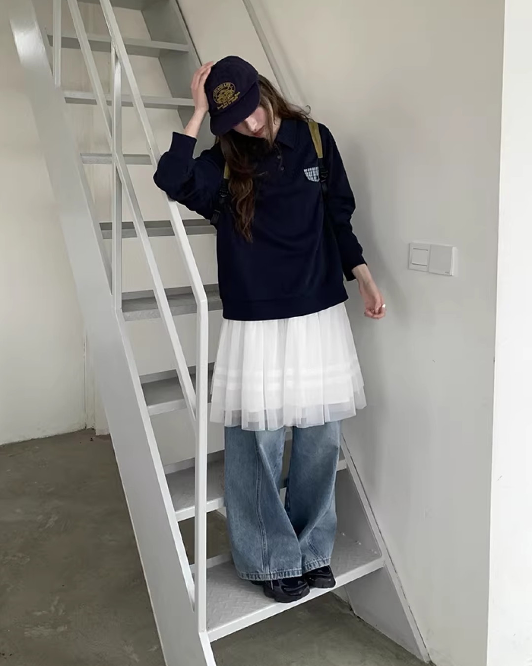 Fake Pocket Polo Sweatshirt BU0126