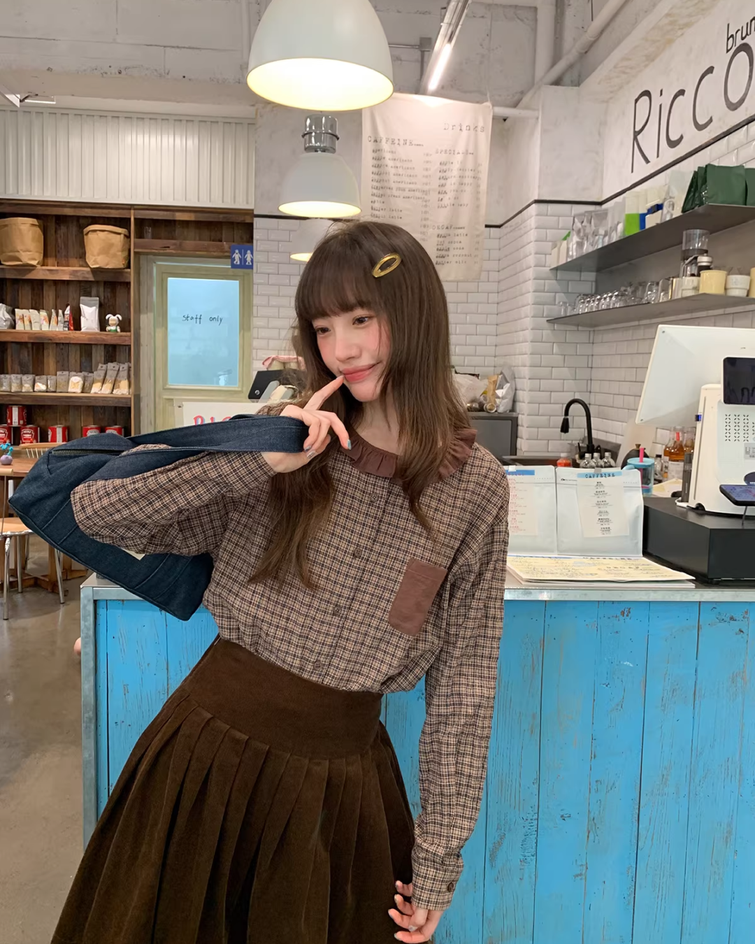 Corduroy Pleated Skirt BU0166