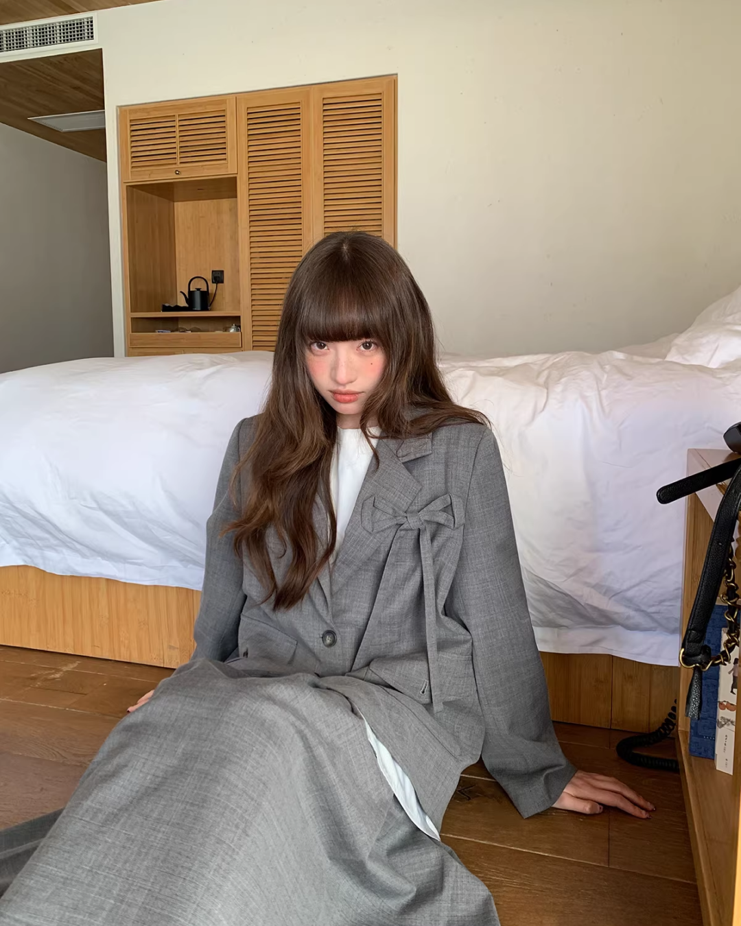 Lace Layerd Jacket & Pleated Long Skirt BU0168