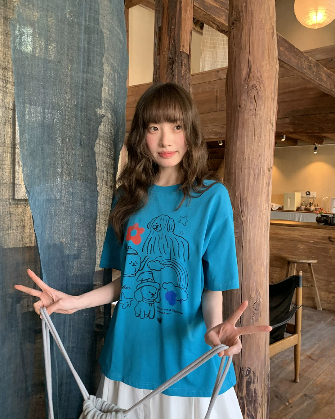 Sky Blue Printed T-shirt BU0205