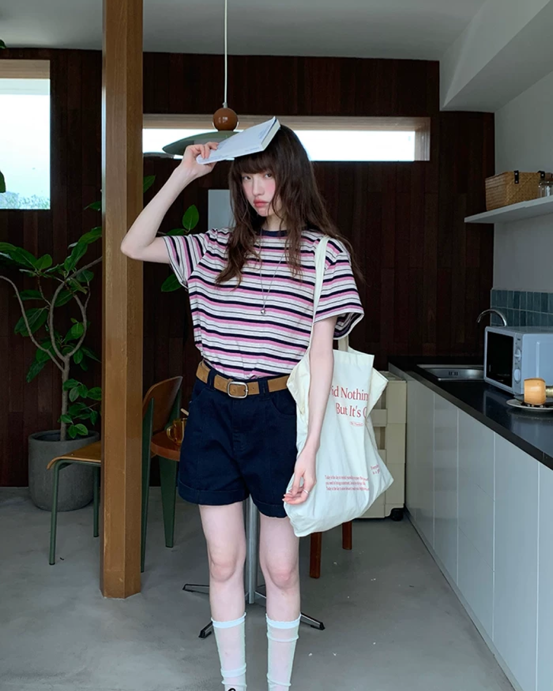 Thick Stripes Loose T-Shirt BU0231