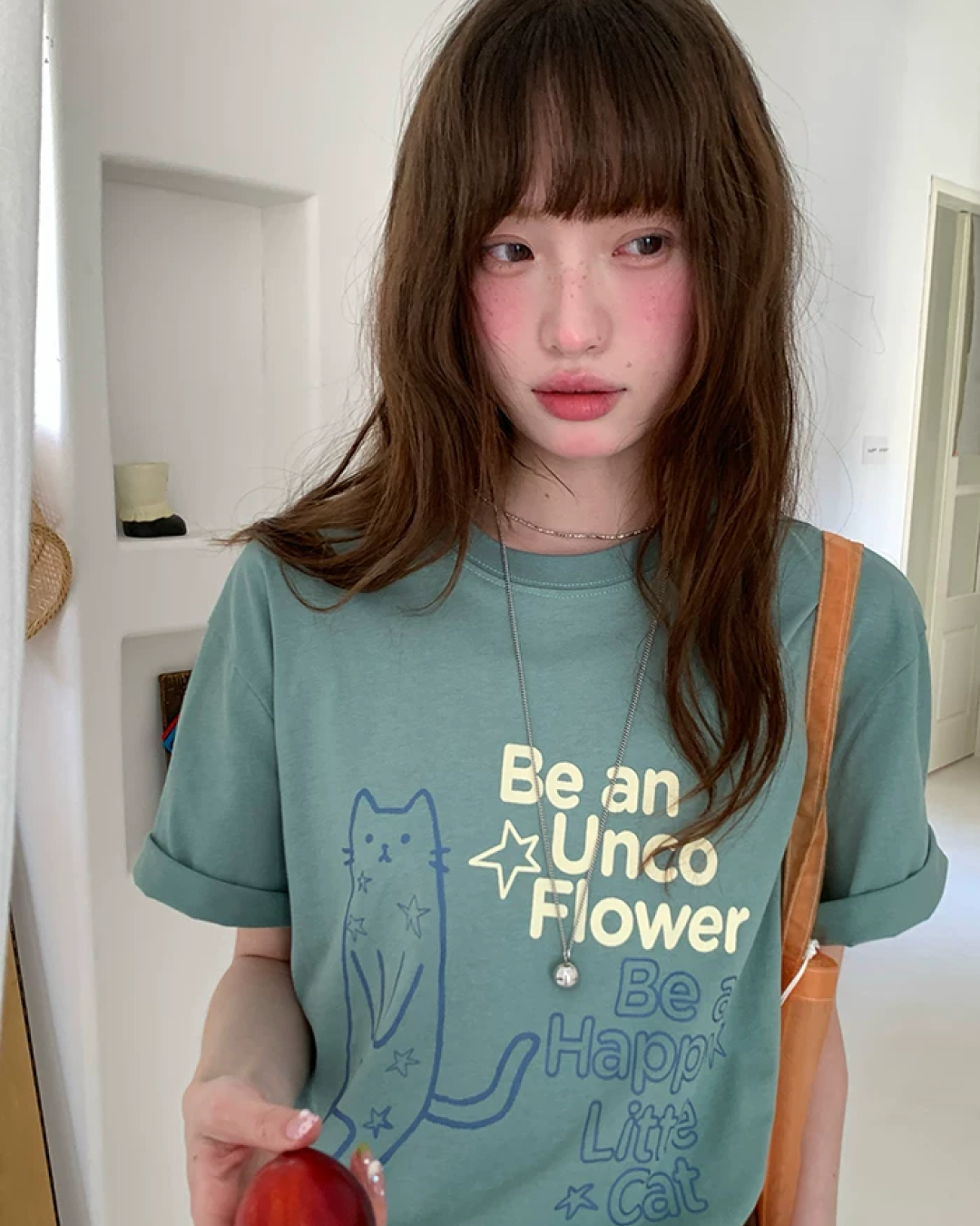 Cat Lettering T-shirt BU0242
