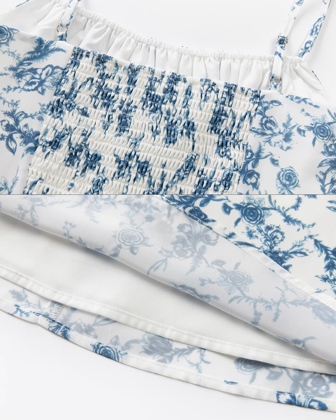 Navy Knit Cardigan & Flower Pattern Camisoal Dress CA0021