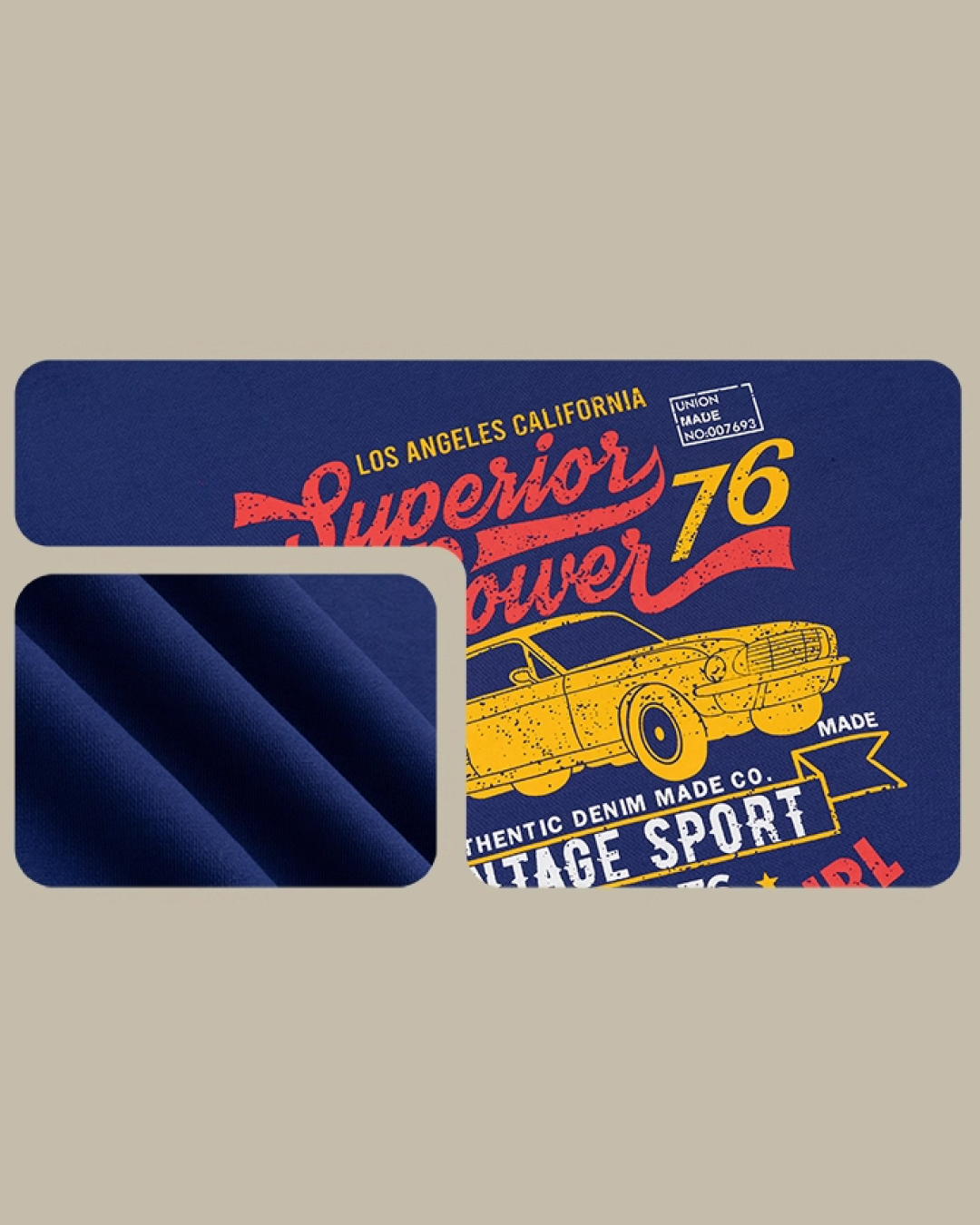 Navy Ringer Sweatshirt LG0001