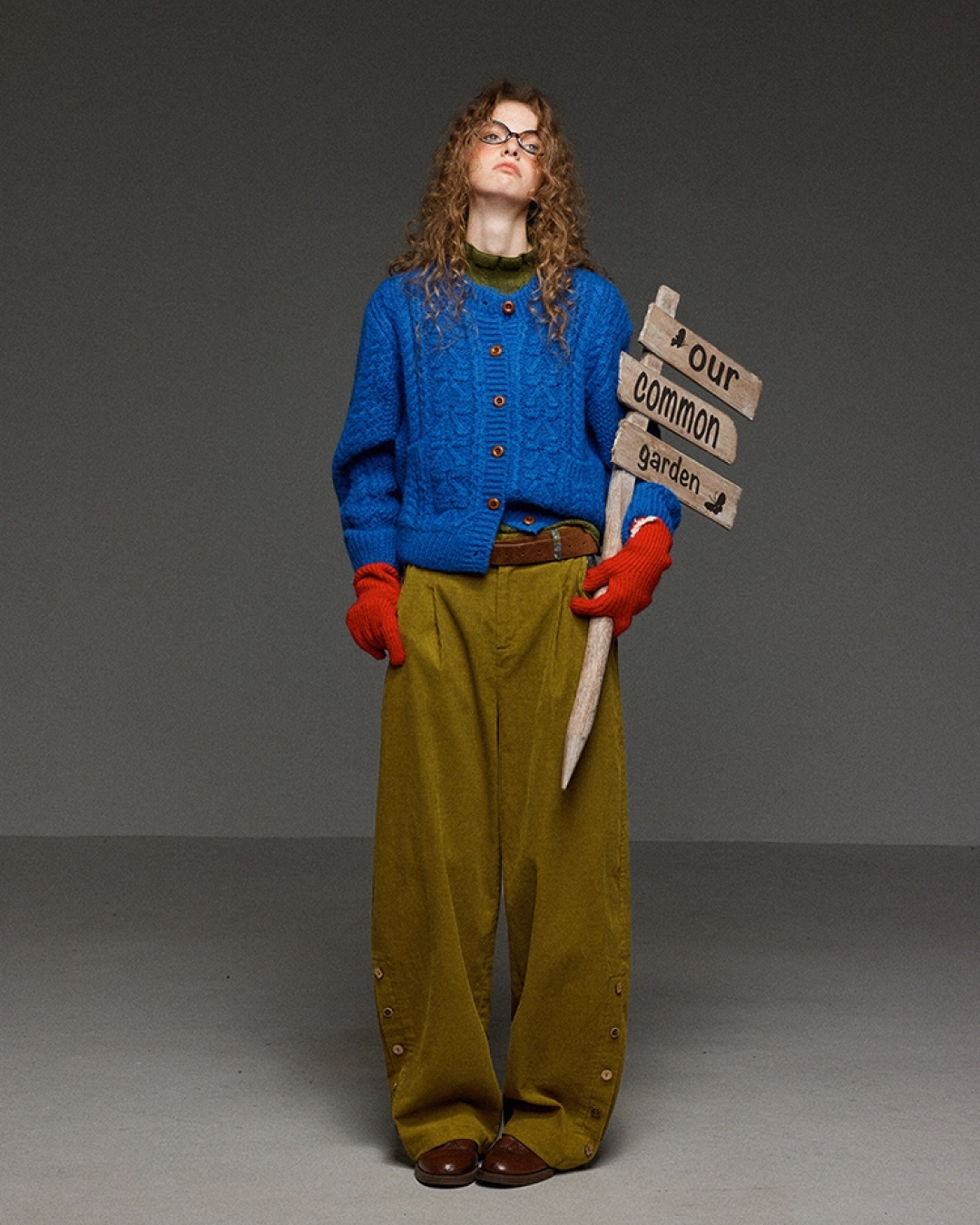 Button Cable Knit LG0020