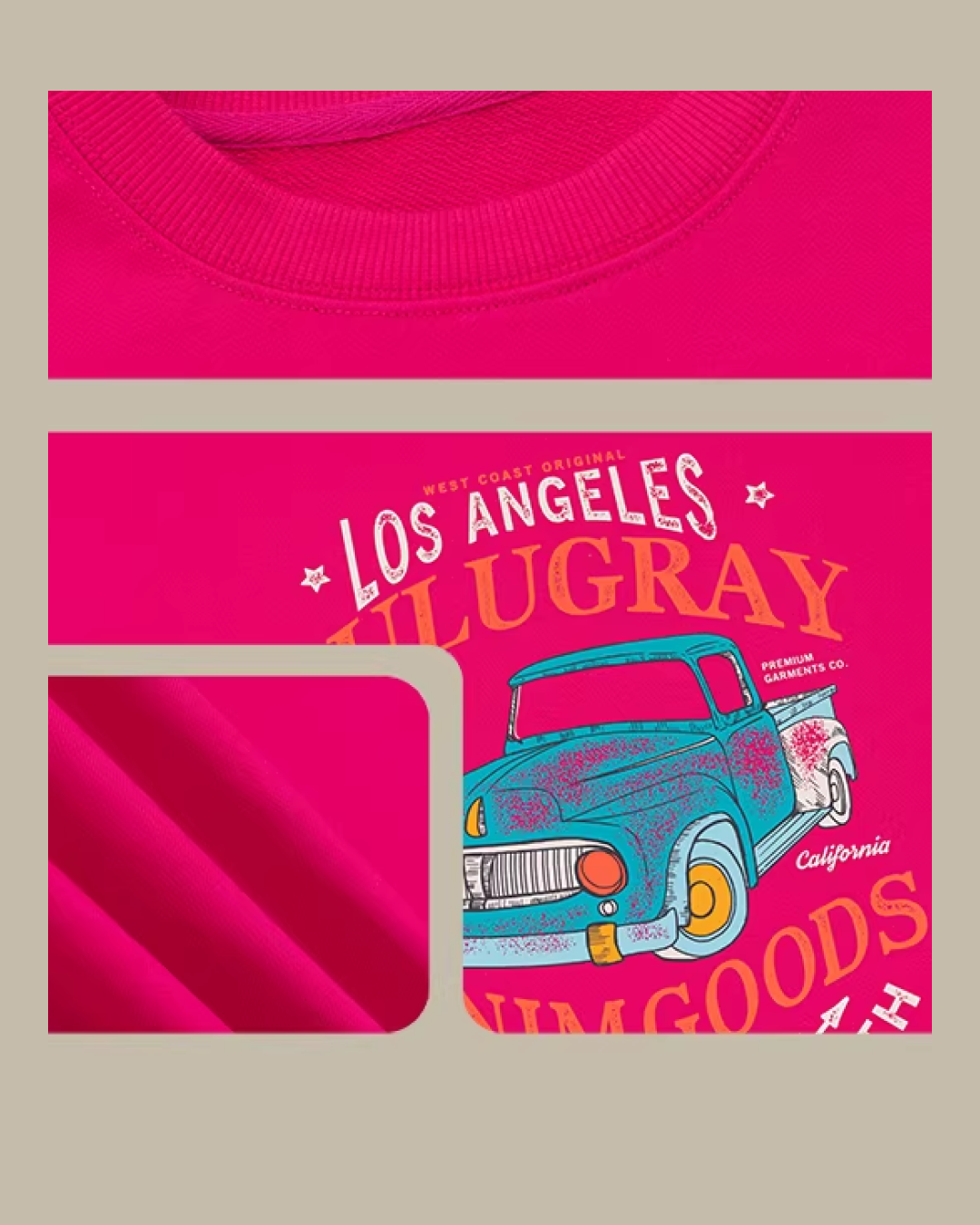 Vivid Pink Sweatshirt LG0032