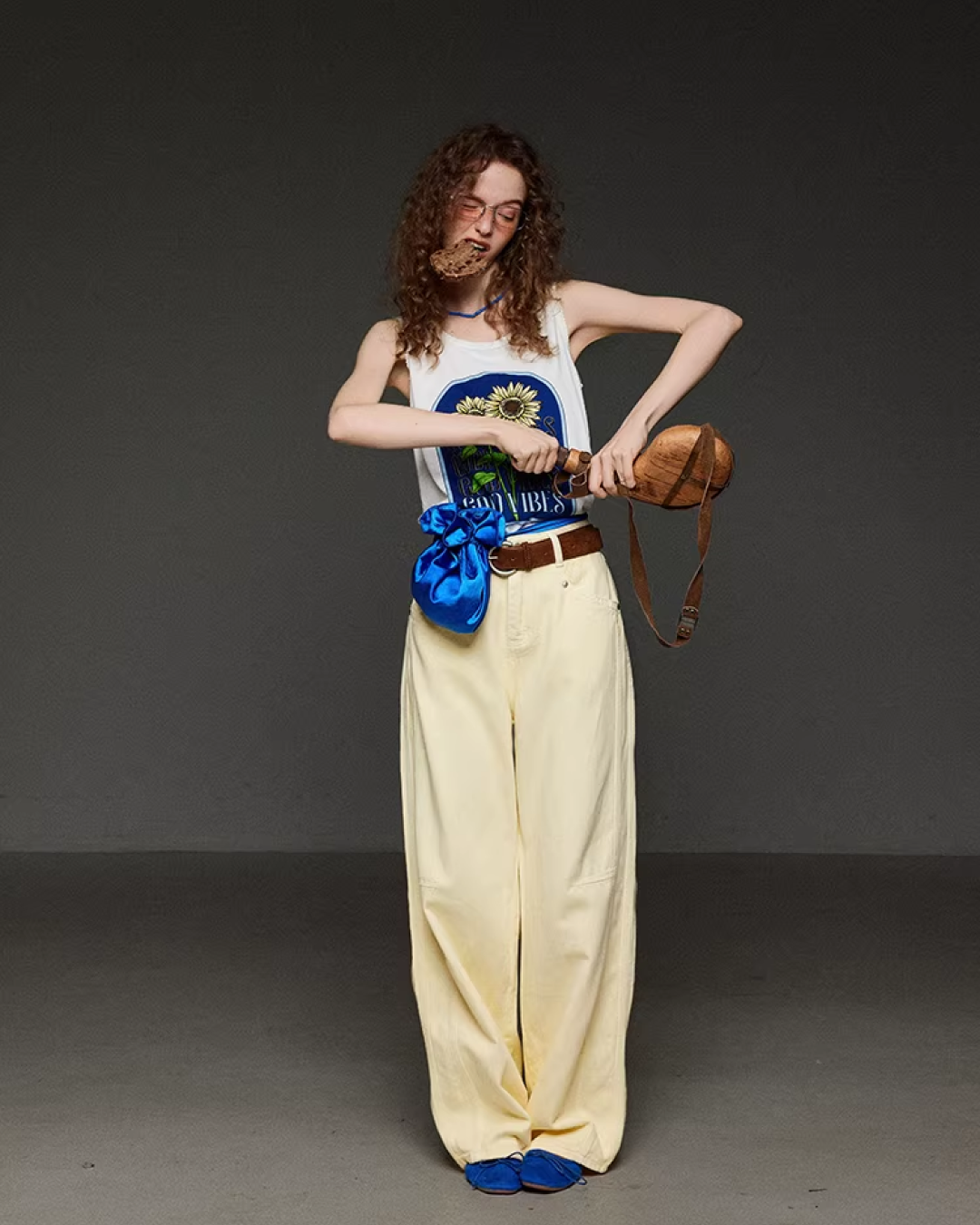 Sleeveless Flower Print Shirt LG0044