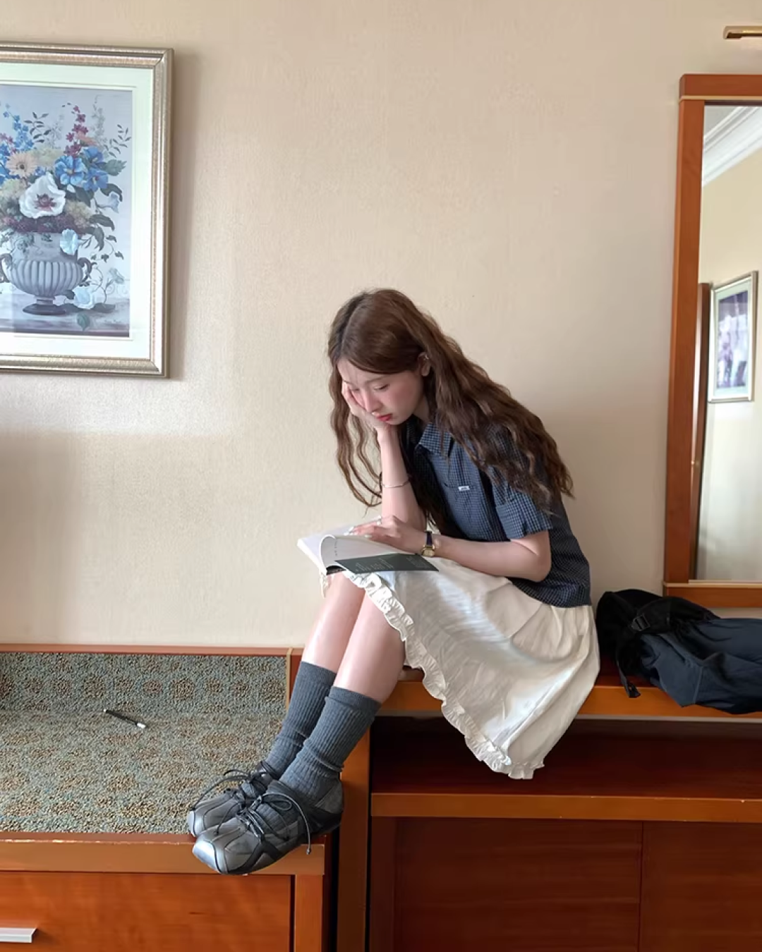 Billiance White Midi Skirt WH0014