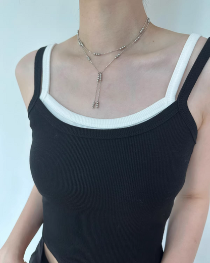 Silver Ball Design Necklace AC0009