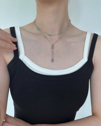 Silver Ball Design Necklace AC0009