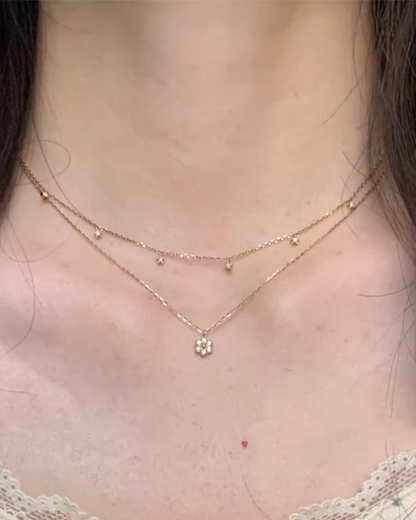 Double Chain Mini Charm Necklace AC0014