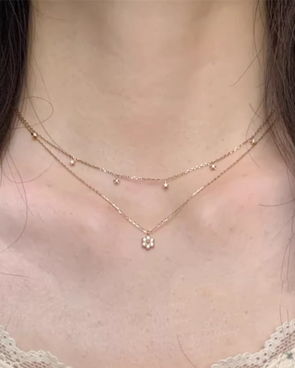 Double Chain Mini Charm Necklace AC0014