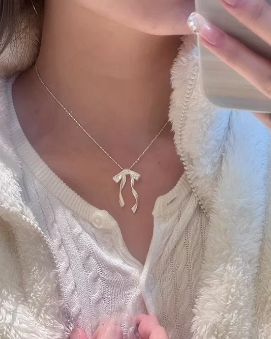 Ribbon Charm Necklace AC0021