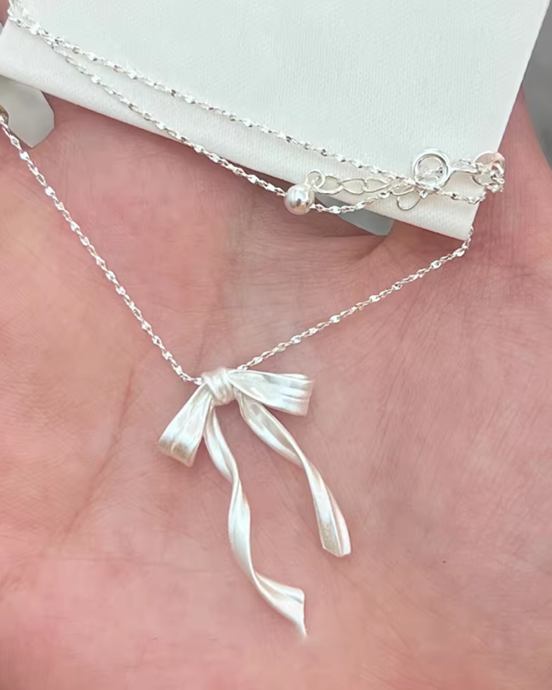 Ribbon Charm Necklace AC0021
