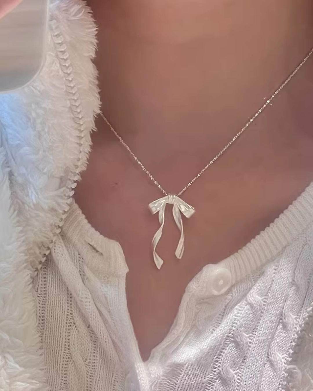 Ribbon Charm Necklace AC0021