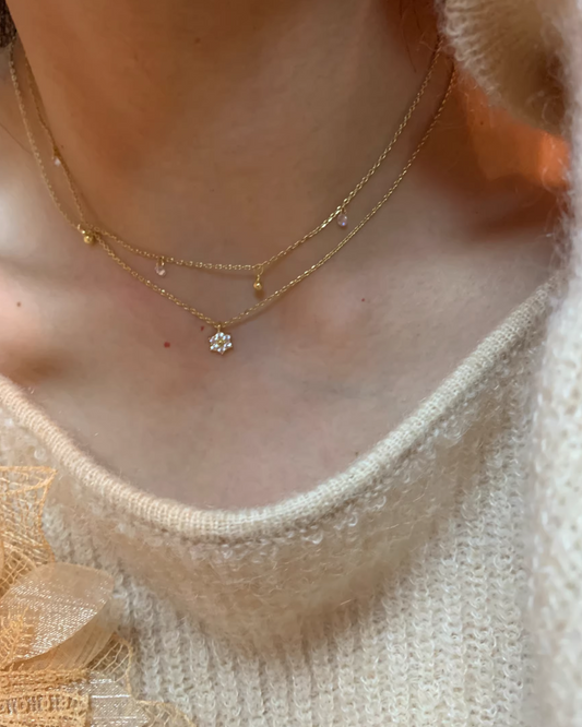Double Chain Multi Charm Necklace AC0028