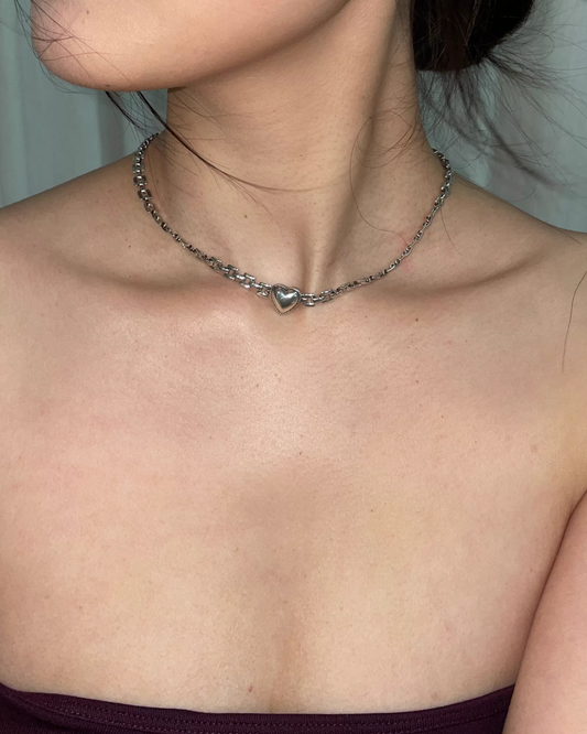 Silver Heart Necklace AC0030
