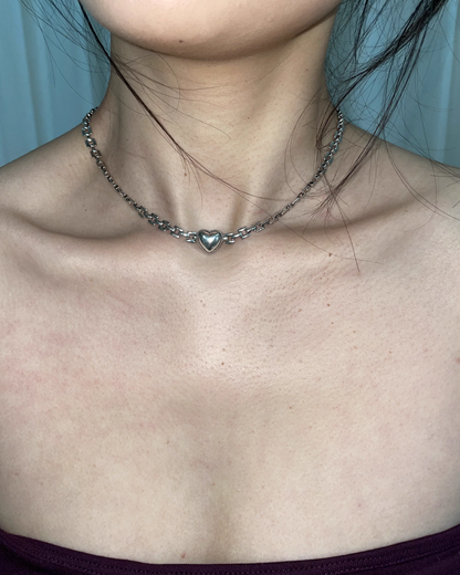 Silver Heart Necklace AC0030
