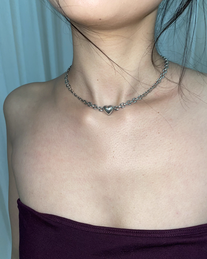 Silver Heart Necklace AC0030
