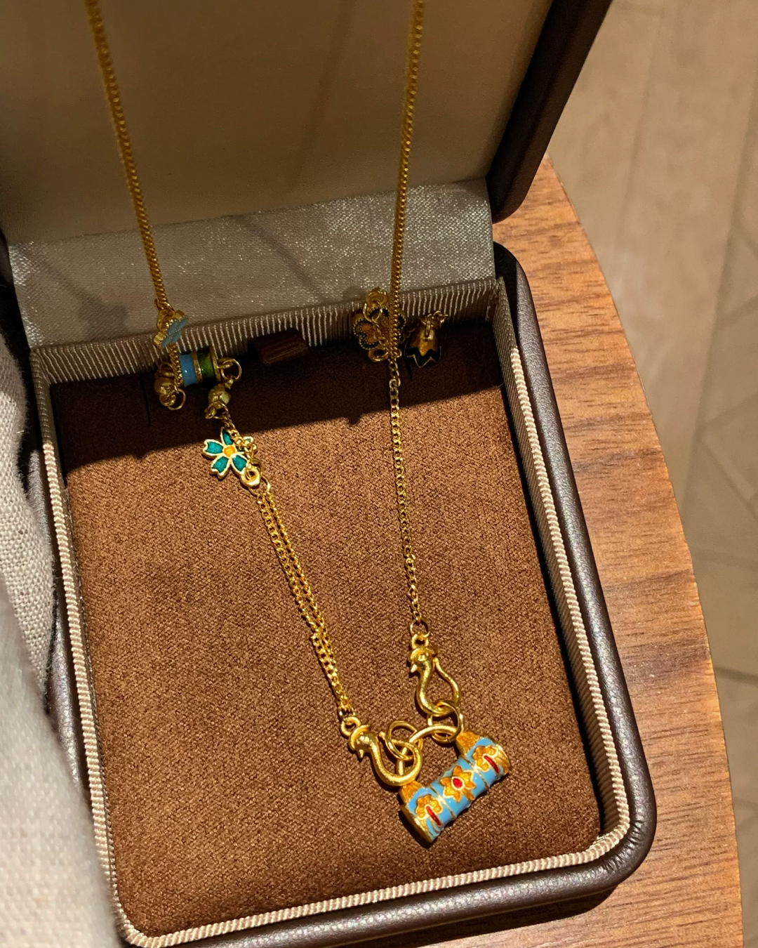 Gold Multi Charm Necklace AC0040