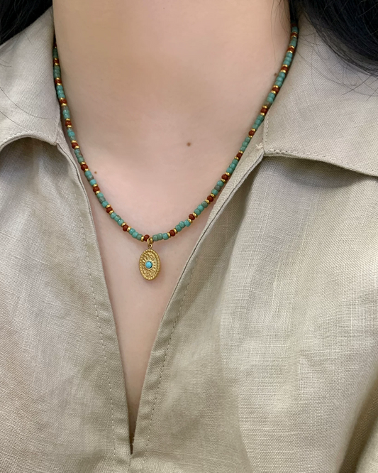 Skyblue Stone Necklace AC0042