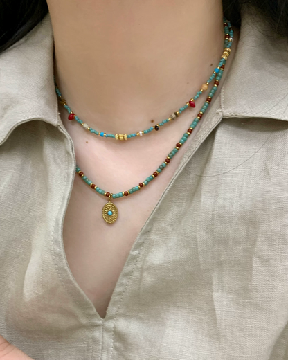 Skyblue Stone Necklace AC0042