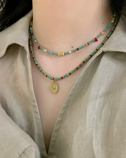 Skyblue Stone Necklace AC0042
