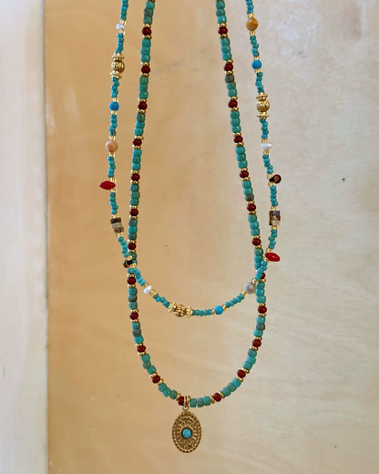 Skyblue Stone Necklace AC0042