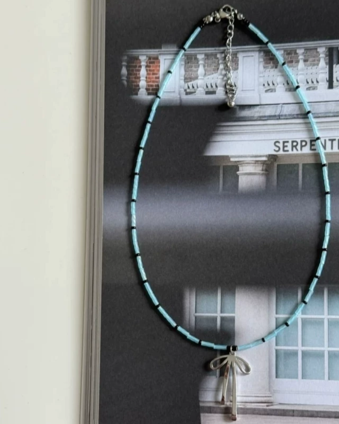 Blue Ribbon Necklace AC0046