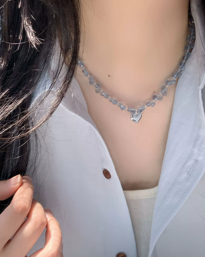 Silver Mini Heart Necklace AC0052