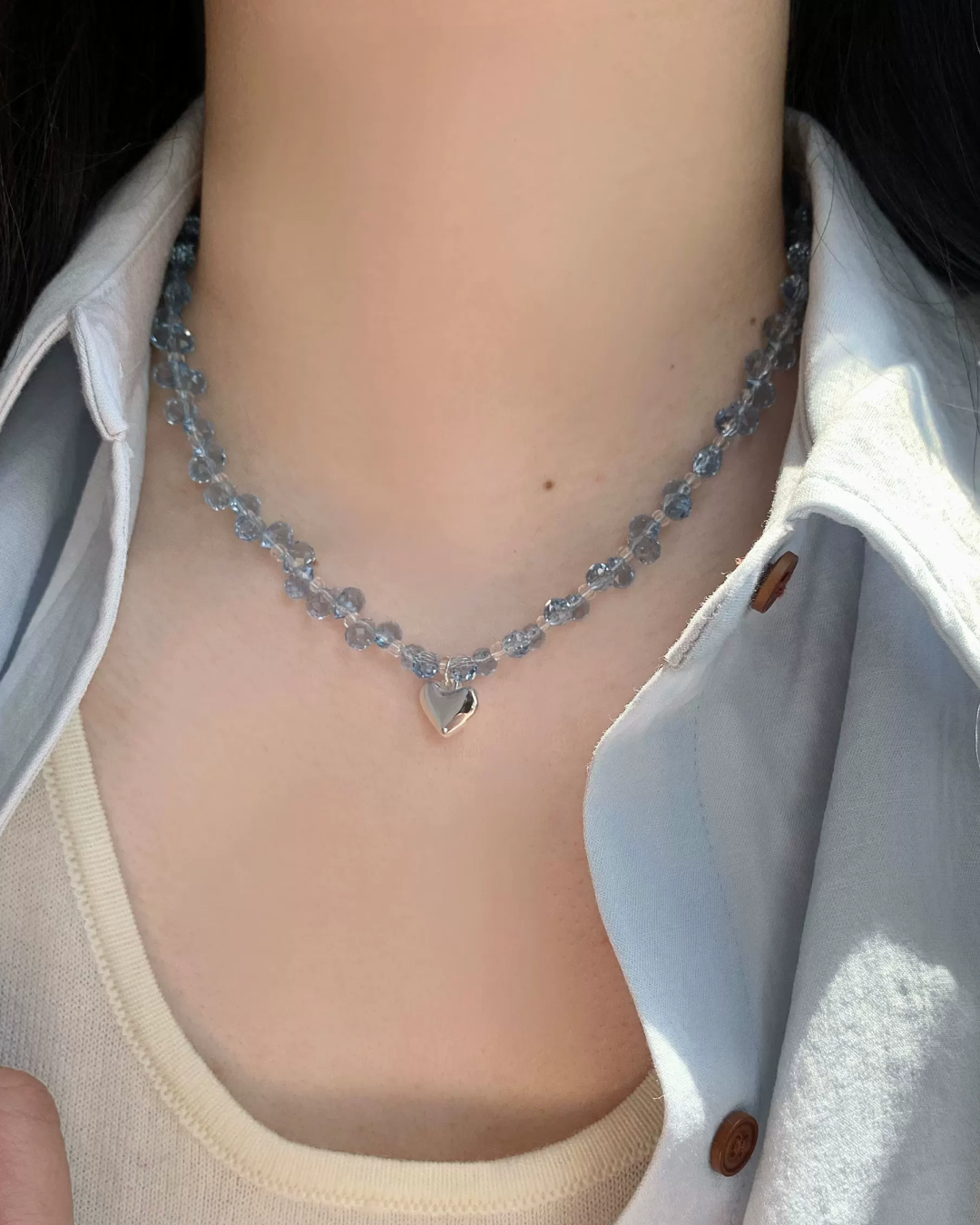 Silver Mini Heart Necklace AC0052