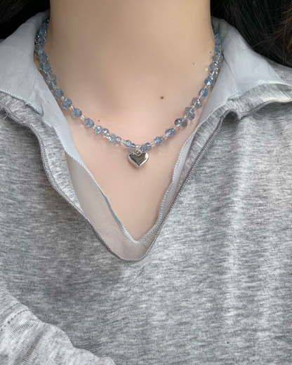 Silver Mini Heart Necklace AC0052