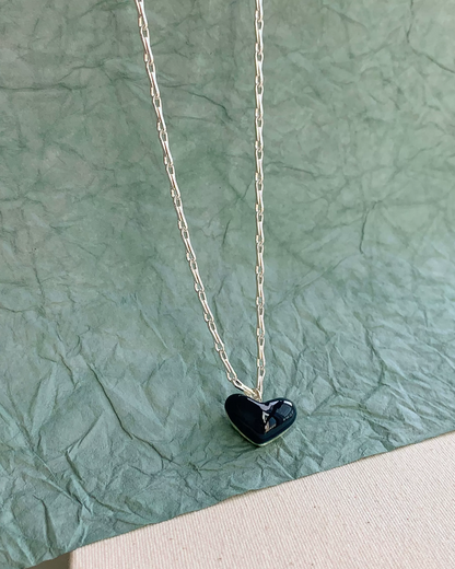 Deep Blue Heart Necklace AC0053