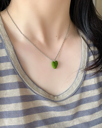 Green Heart Necklace AC0054