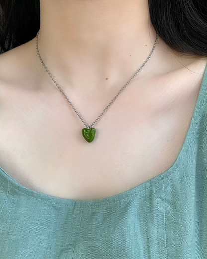 Green Heart Necklace AC0054