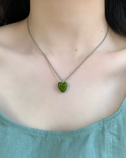 Green Heart Necklace AC0054