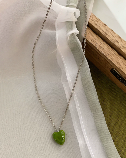 Green Heart Necklace AC0054