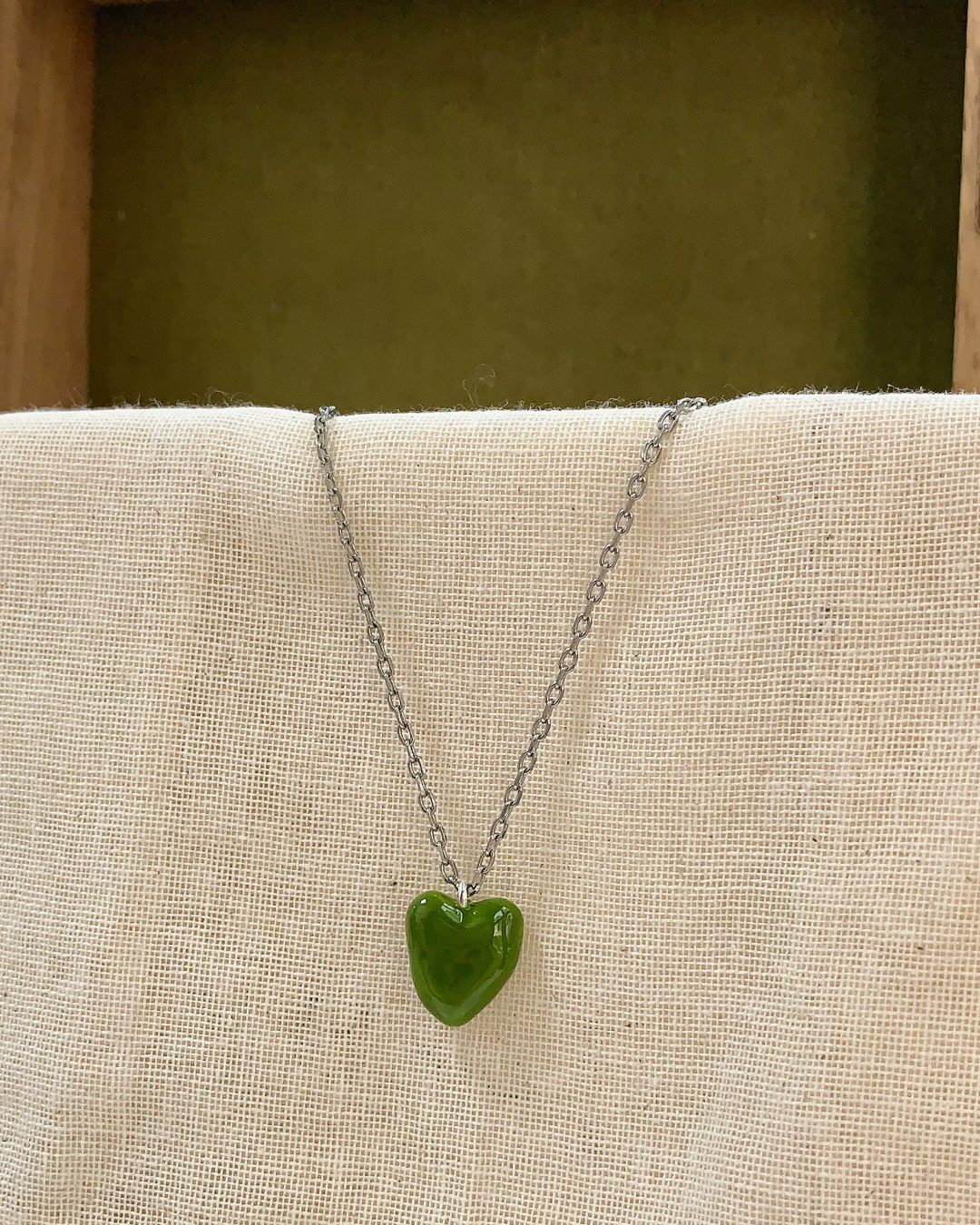 Green Heart Necklace AC0054