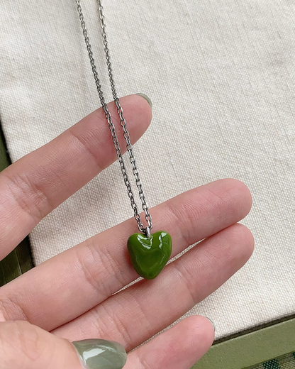 Green Heart Necklace AC0054