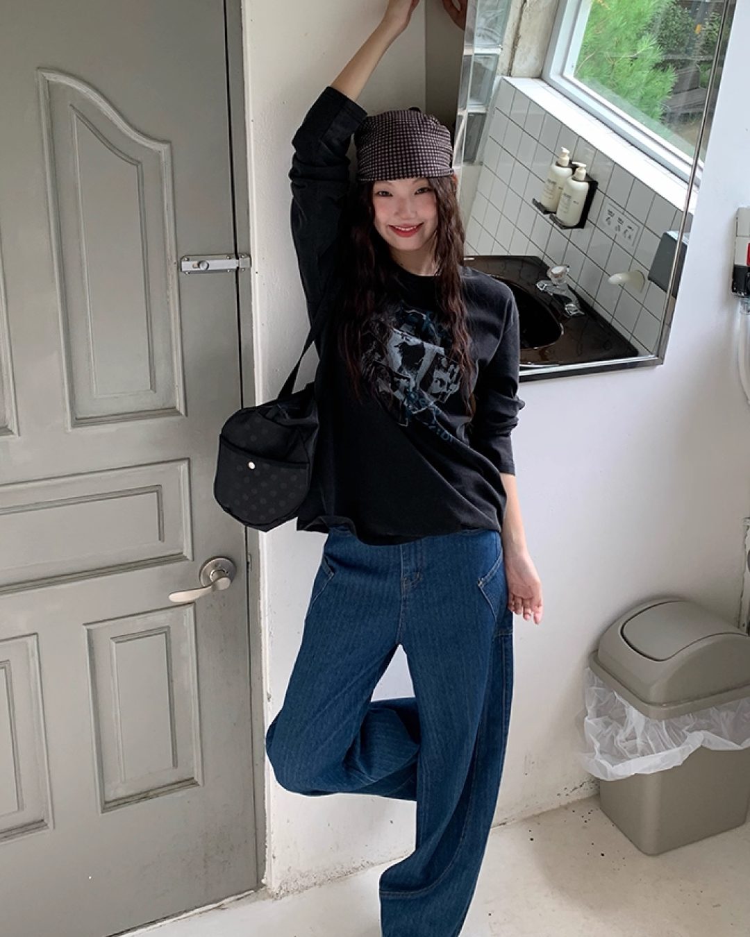 Front Rock Print Tee　B0001