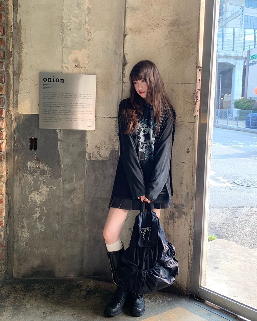 Front Rock Print Tee　B0001