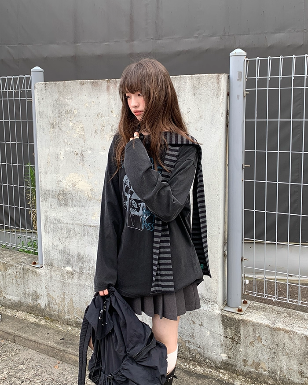 Front Rock Print Tee　B0001