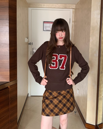 Bias Check Skirt　B0003